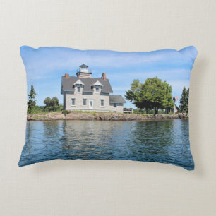 Cojín Decorativo Faro de las islas hermanos, Pillow acento neoyorqu