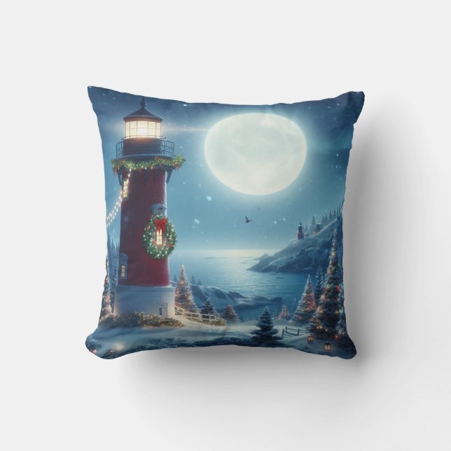 Cojín Decorativo Faro de Navidades náuticos (Anverso)
