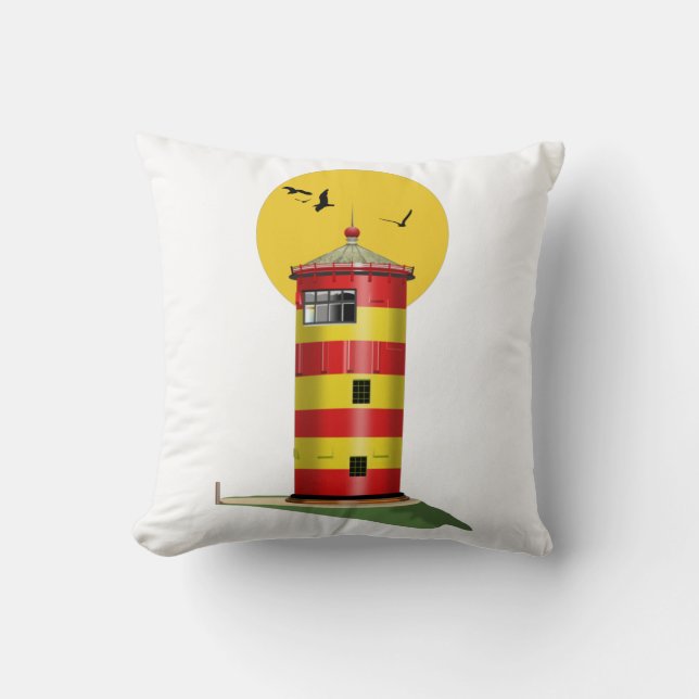 Cojín Decorativo Faro de Pilsum Alemania (Anverso)
