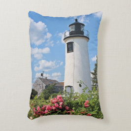 Cojín Decorativo Faro de Plum Island Massachusetts Accent Pillow