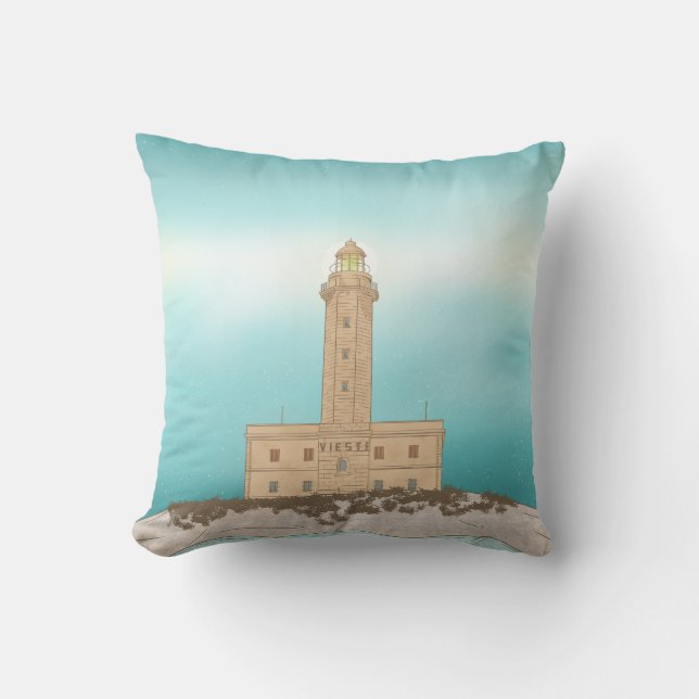Cojín Decorativo Faro de Vieste Italia (Anverso)