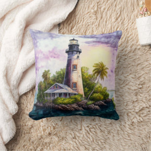 Cojín Decorativo Faro Isla Tropical Palmeras
