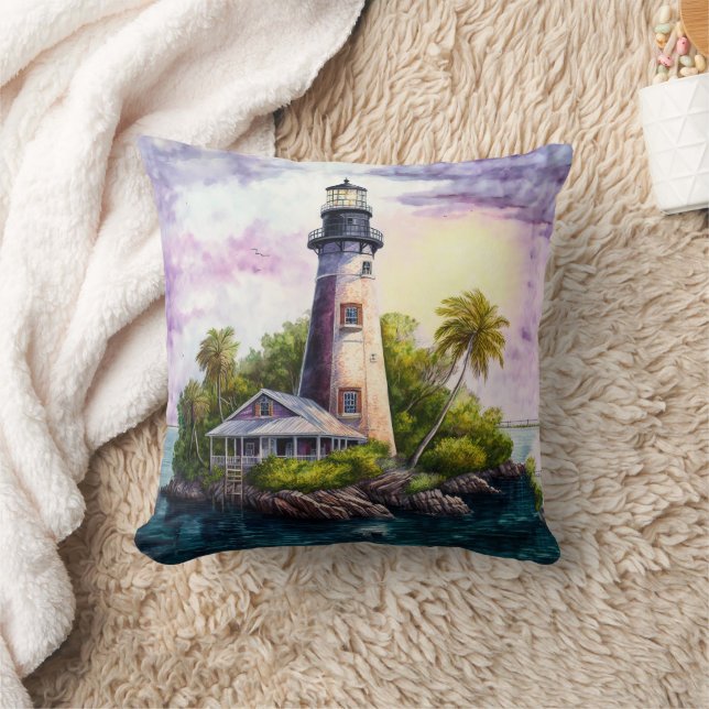 Cojín Decorativo Faro Isla Tropical Palmeras (Manta)