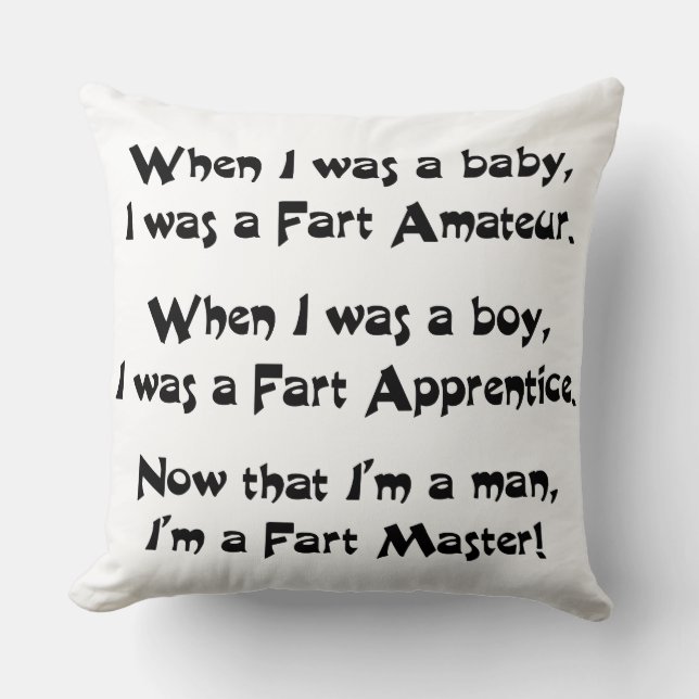 Cojín Decorativo Fart Master (Anverso)