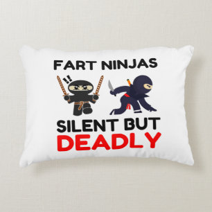 Cojín Decorativo Fart Ninjas en silencio pero mortal