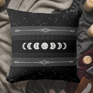 Cojín Decorativo Fase Lunar Ciclo Lunar Noche Negra Celeste