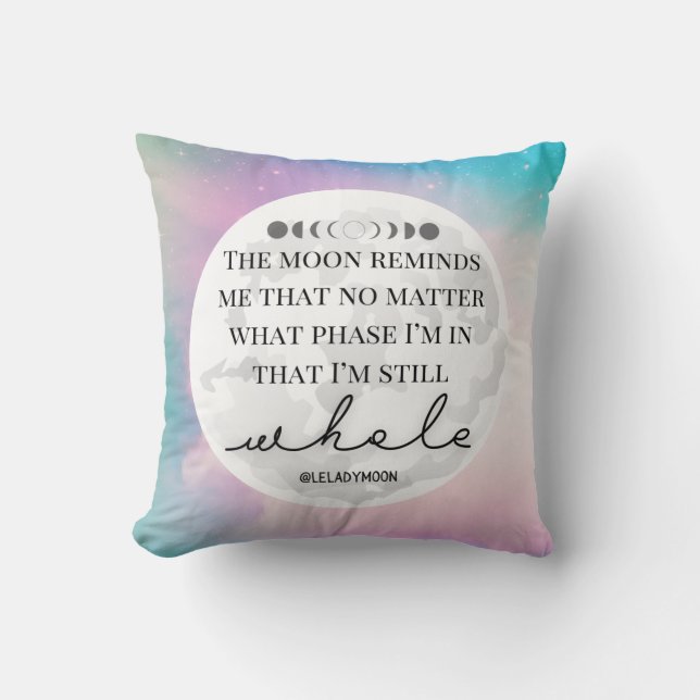 Cojín Decorativo Fases de la Luna (Anverso)