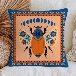 Cojín Decorativo Fases Lunares Ojos Malvados Floral Escarabajo Inse