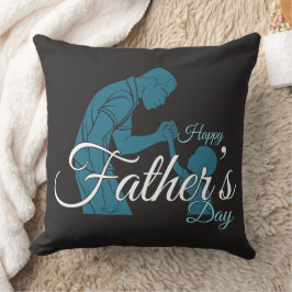 Cojín Decorativo Father Son Strength Handshake Illustration