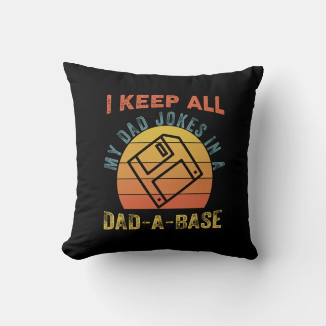 Cojín Decorativo Father's Day I Keep All My Father Jokes (Anverso)