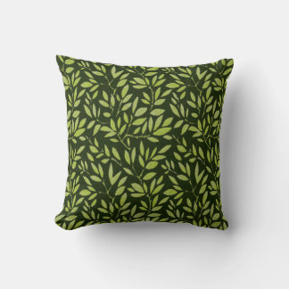 Cojín Decorativo Faux Batik Green hojas en verde