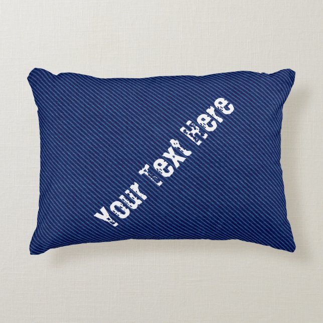 Cojín Decorativo Faux Blue Jeans Pillow - Personalizado Envía tu le (Anverso)