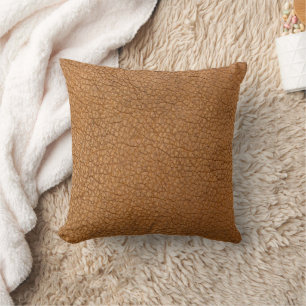 Cojín Decorativo Faux Brown Animal Leather Crocodile