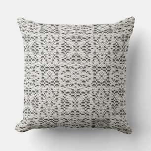 Cojín Decorativo Faux Crotchet White