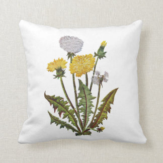 Cojín Decorativo Faux Embroidered Dandelions Pillow