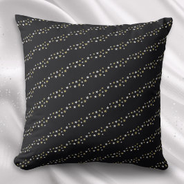Cojín Decorativo Faux Gold Stars Patterk Dark Charcoal