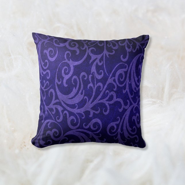 Cojín Decorativo Faux Grabado en relieve Leather Swirl Royal Purple (Subido por el creador)