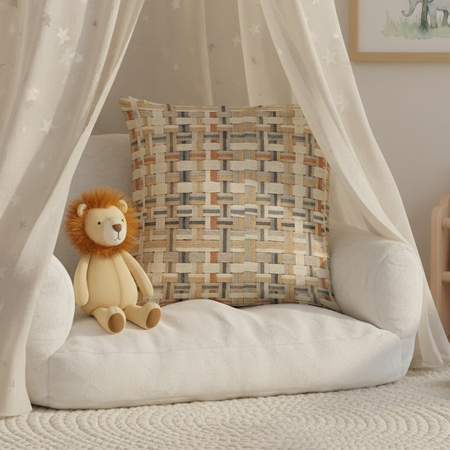 Cojín Decorativo Faux Grasscloth Geometric Weave Pat#3 ID1271 (Subido por el creador)