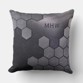 Cojín Decorativo Faux Metalizado Pattern personalizado monograma al