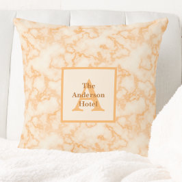 Cojín Decorativo Faux Naranja Marble