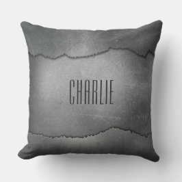 Cojín Decorativo Faux Ripped personalizado Metalizado monograma lan