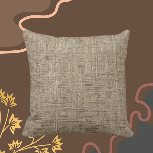 Cojín Decorativo Faux Weave Taupe Indoor (Subido por el creador)