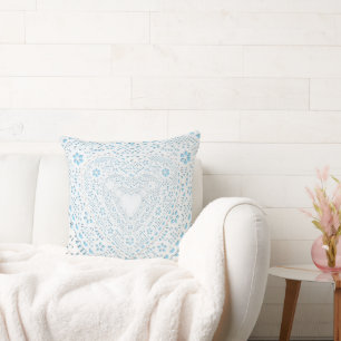 Cojín Decorativo Faux White Lace Fabric