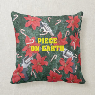 Cojín Decorativo Favorable pedazo del arma en navidad de la tierra