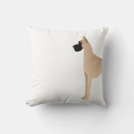 Cojín Decorativo Fawn Great Dane Perro Raza Ilustracion Silhouette