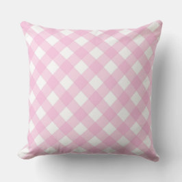 Cojín Decorativo Faye y Lauren Bright Pink Gingham