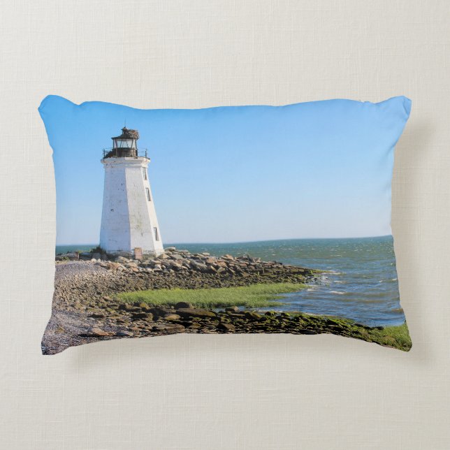 Cojín Decorativo Fayerweather Island Lighthouse, Connecticut (Anverso)