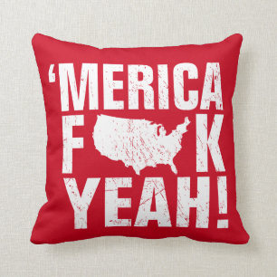 Cojín Decorativo ¡'fck del merica sí! Patriótico