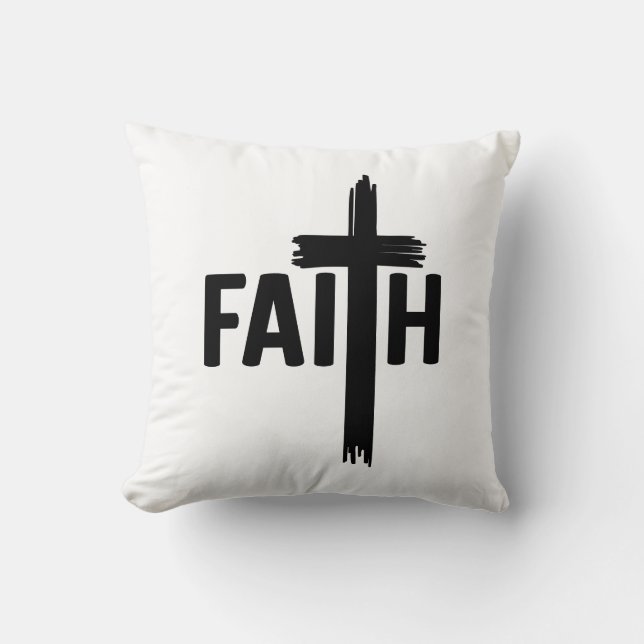 Cojín Decorativo Fe con cruz (Anverso)