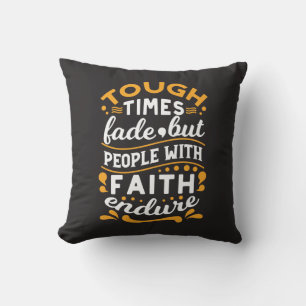 Cojín Decorativo Fe sobre Luchas – Arte Religioso Motivacional