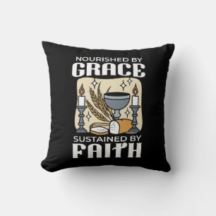 Cojín Decorativo Fe y Gracia Espiritual – Cristiano Inspirador