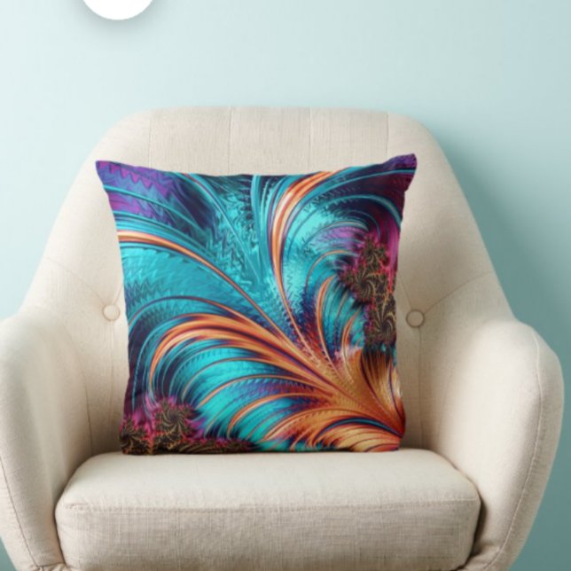 Cojín decorativo Feather Aqua Amber Sofisticado de (Subido por el creador)
