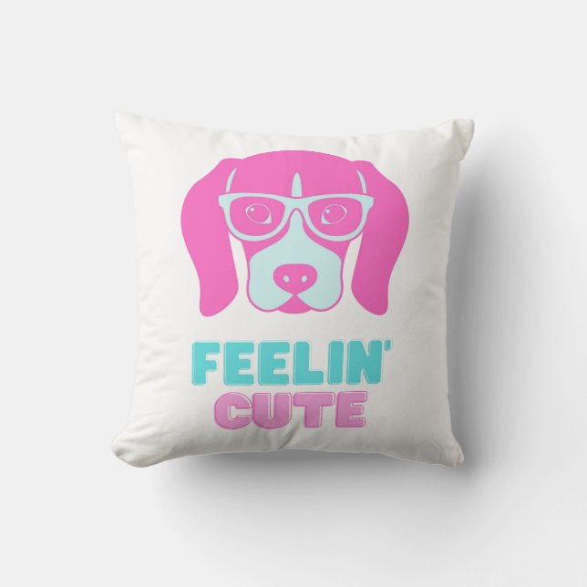 Cojín Decorativo Feelin' Cute Beagle Pillow (Anverso)