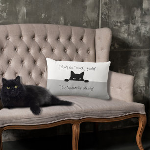 Cojín decorativo Feely Lumbar, un gato ennegrecido