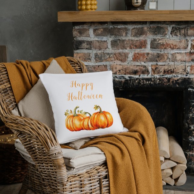 Cojín Decorativo Felices Calabazas de Halloween (Subido por el creador)