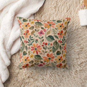 Cojín Decorativo Felices Días de las Flores de 1950