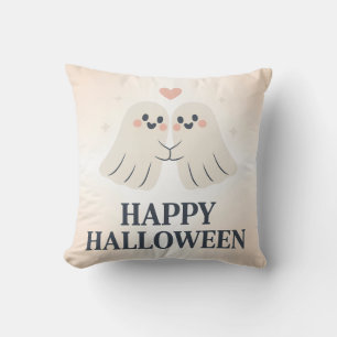 Cojín Decorativo Felices Fantasmas de la Cuidad de Halloween