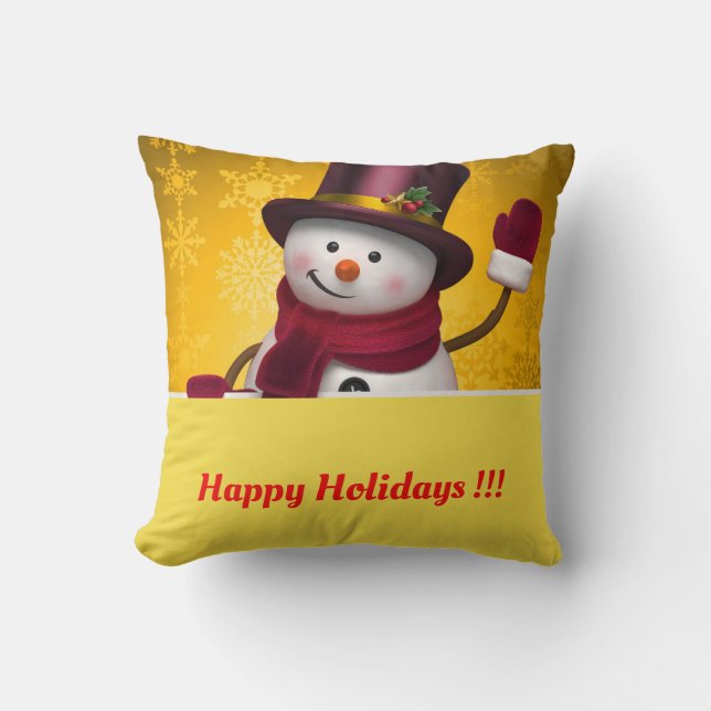 Cojín Decorativo Felices Fiestas (Anverso)