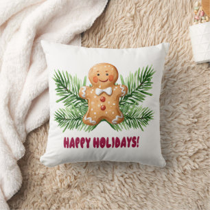 Cojín Decorativo Felices Fiestas Gingerbread Man & Pine Brands