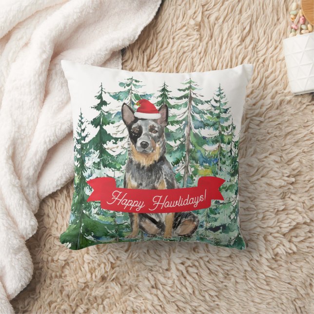 Cojín Decorativo Felices Howlidays Australian Cattle Dog Navidades (Manta)