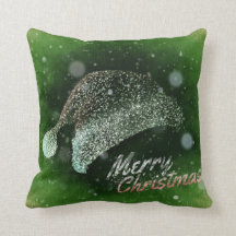 Felices Navidad del purpurina del gorra decorativo