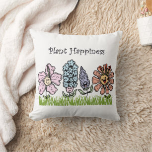 Cojín Decorativo Felicidad en las plantas