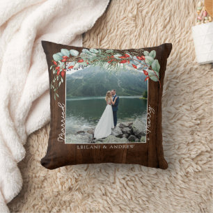 Cojín Decorativo Felicidad Matrimonio Foto Madera Casa de Campo Nav