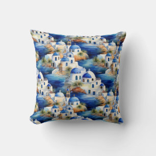 Cojín Decorativo Felicidad Mediterránea Inspirada en Grecia