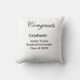 Cojín Decorativo Felicidades graduación nombre universidad nombre p