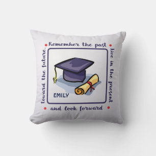 Cojín Decorativo Felicidades por graduación Recuerden el pasado